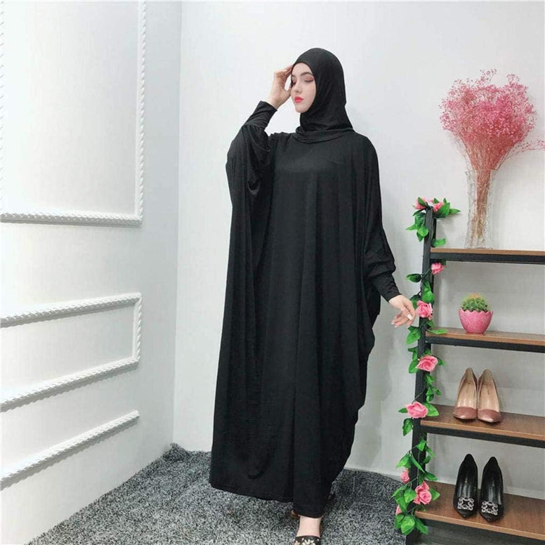 Women's Muslim Abaya Dress Prayer Dress Islamic Headdress Maxi Robe Dubai Kaftan，Hijab Full Length Dress