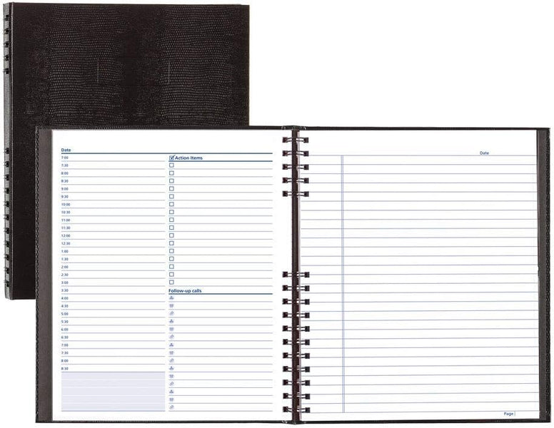 Notepro Undated Daily Planner, Black, 200 Pages,11 X 8.5 Inches (A30C.81)