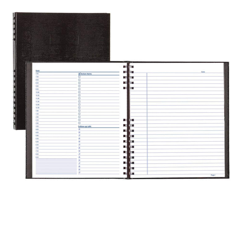 Notepro Undated Daily Planner, Black, 200 Pages,11 X 8.5 Inches (A30C.81)