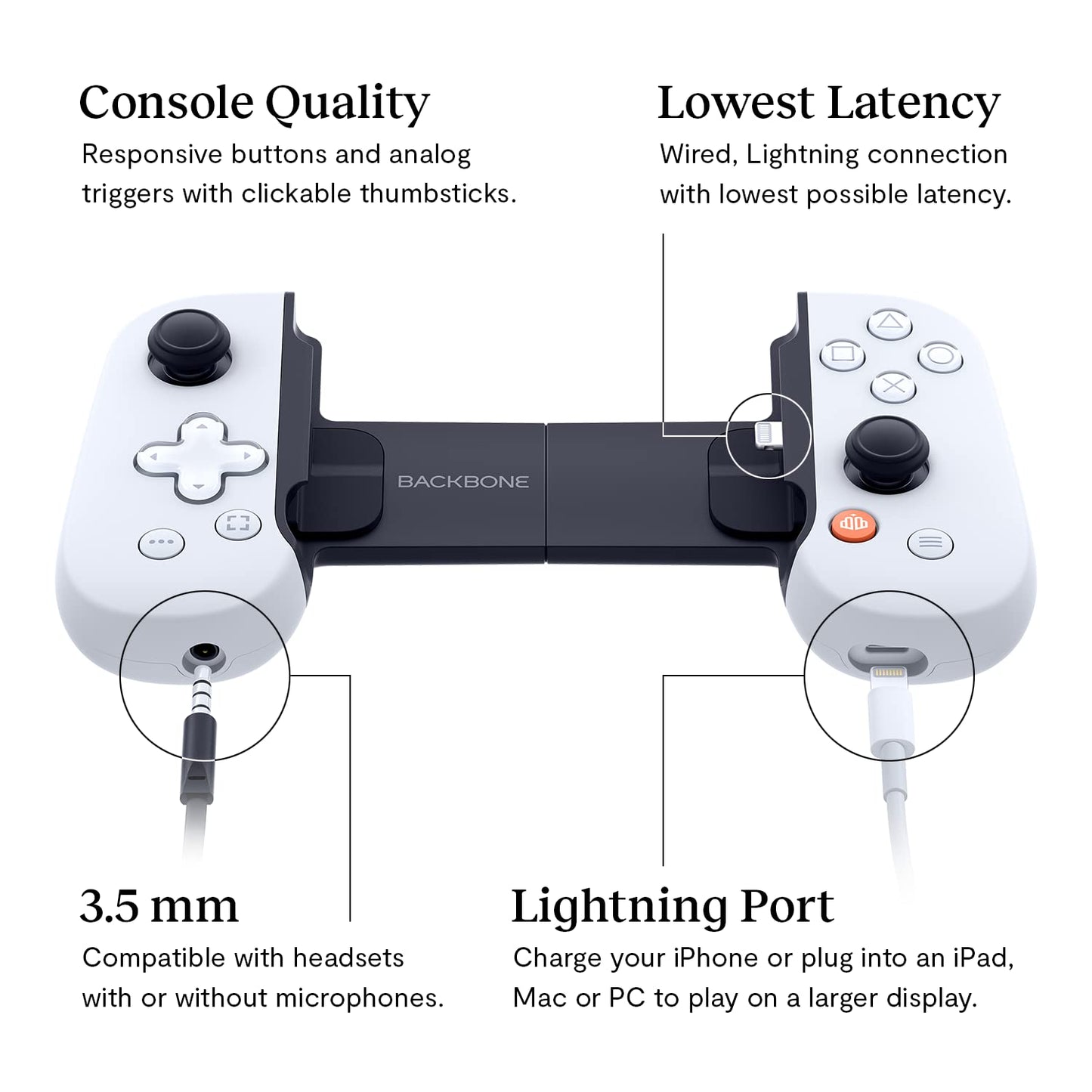 Backbone One Mobile Gaming Controller for iPhone [PlayStation Edition] - Enhance Your Gaming Experience on iPhone - Play PlayStation, Play XBOX, Steam, Fortnite, Call of Duty: Mobile & More