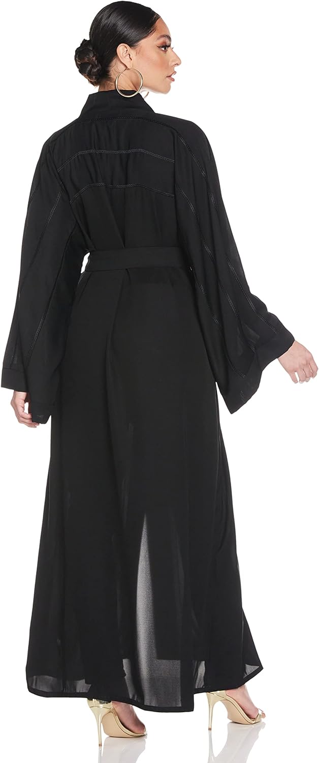 Nukhbaa Womens Premium Abaya Made With Fine Fabric, Comes With Matching Hijab AJ428A Abaya (pack of 5)