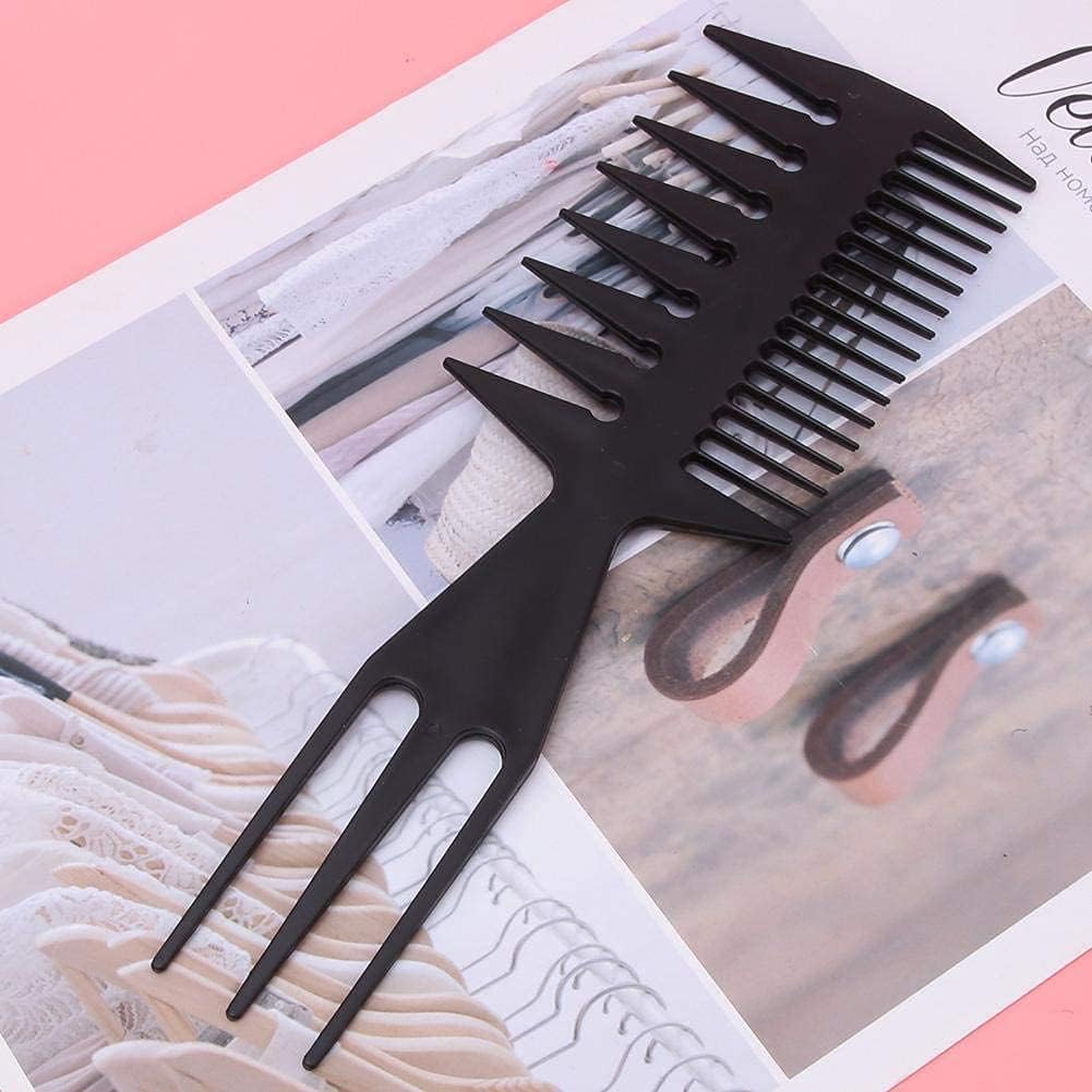 Hair Comb Styling Set Double Side Tail Combs with Afro Pick Barber Wide Tooth Comb for Men Women Beard Hairstylist Tools African American Accessories, Black,