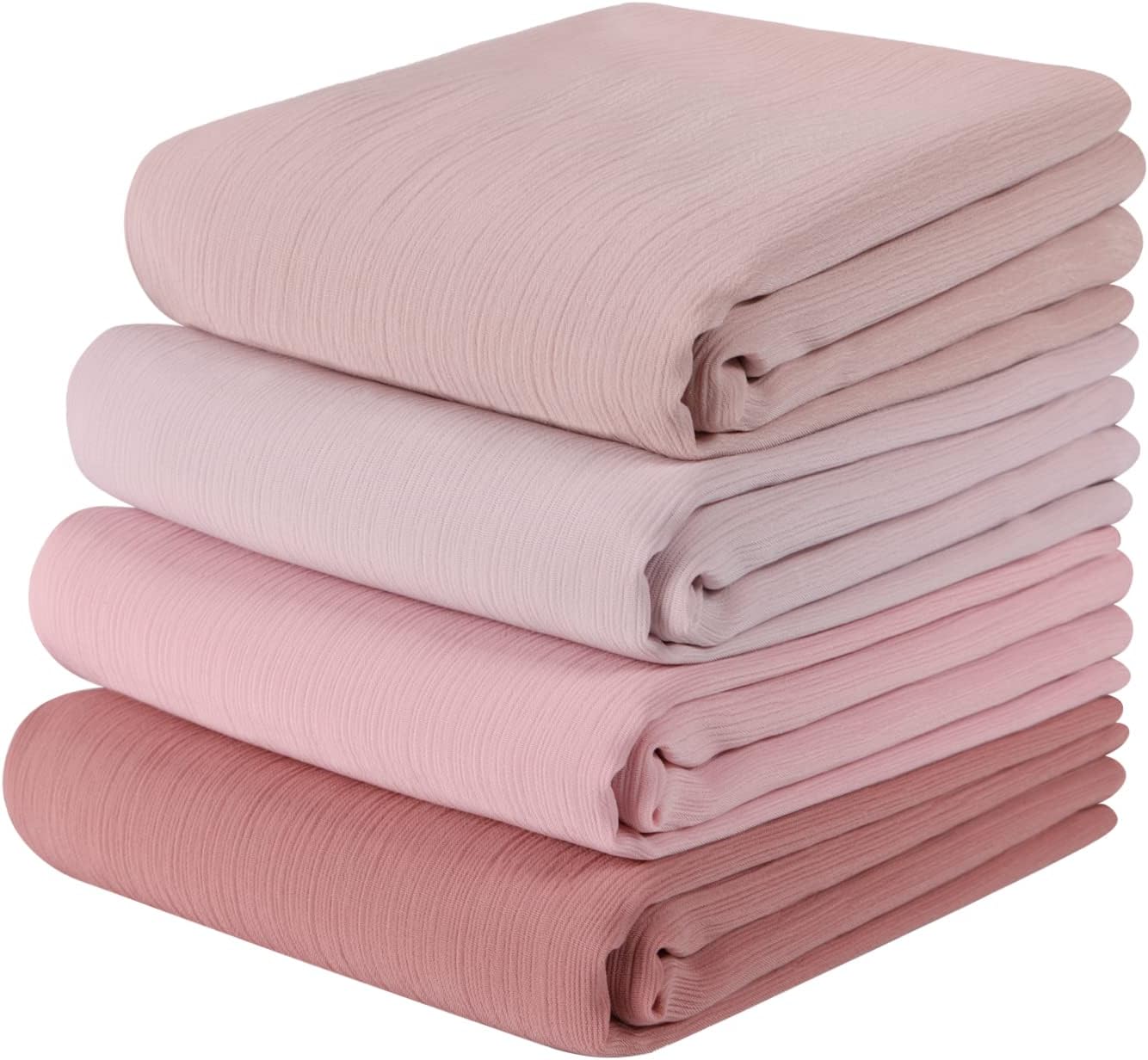 4PCS Premium Dubai Muslim Women Chiffon Crinkle Hijab Scarf Plain Chiffon Bubble Hijab Wrap Shawl