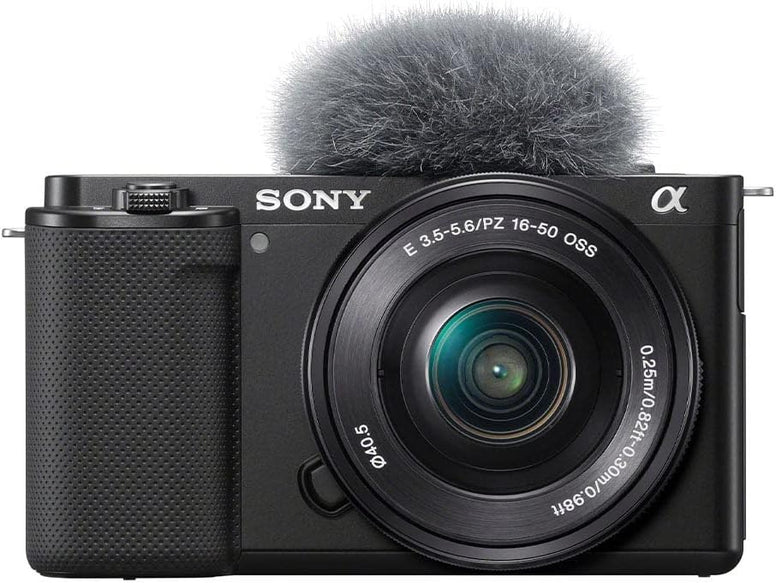 Sony Alpha ZV-E10L Interchangeable Lens Vlog Digital Camera, Large APS-C type 24.2-Megapixel Exmor CMOS Sensor With 16-50 mm Lens, 24.2MP, Black