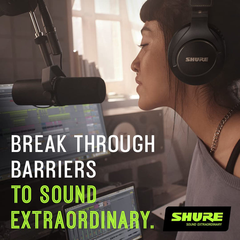 Shure SM7B, Cardioid Studio Microphone, Professional Vocal Recordings, Dynamic, For Live Streaming, PC Gaming & Podcast, Black