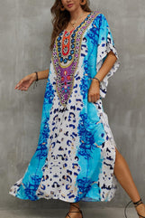 YouKD Wemon's Summer Long Kaftan Bohemian Maxi Kimono Dress Swimsuit Beach Cover Up Robes