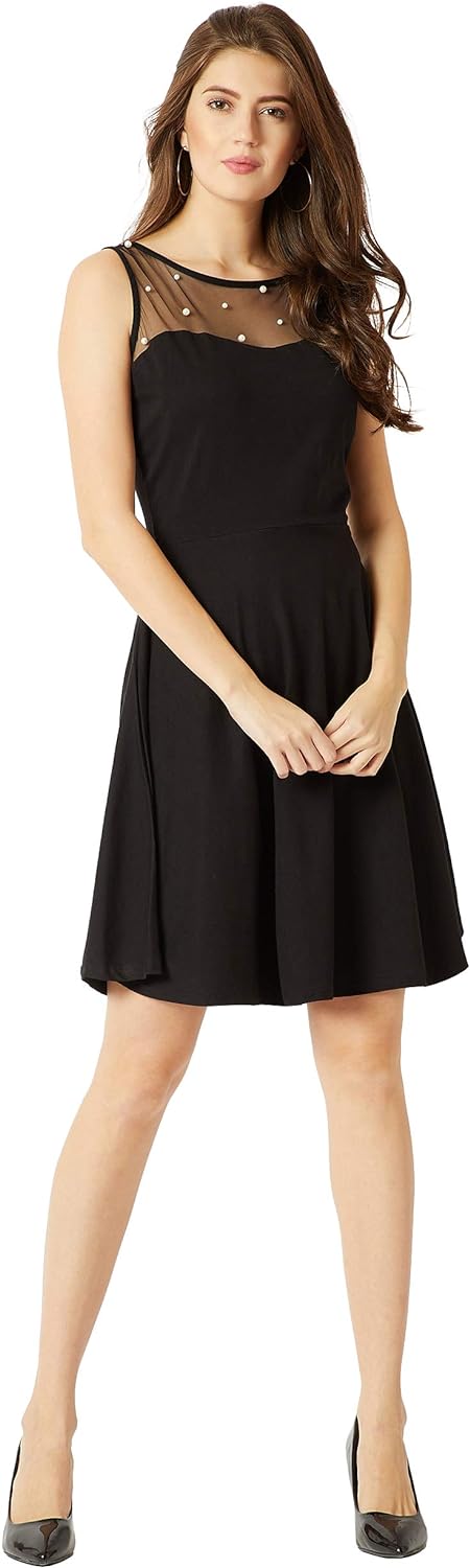 Miss Olive Women's Cotton Skater Mini Dress