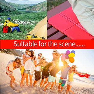 Foldable Camping Mat Portable Waterproof Light Weight Hiking Seat Pad Insulated Foam Cushion Mat for Outdoor Stadium Seats Walkers Hiking Camping Park Picnic Playground 2PCS