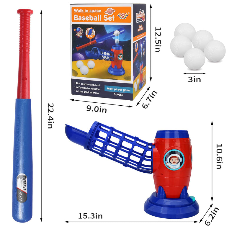 LZZAPJ T Ball Sets for Kids 5-8,Tee Ball Set with Plastic Baseball Bat,Toddler Baseball Game Sports & Outdoors Toys, Baseball Training Equipment for Youth 3-5, Tball Set Gifts for Boys Girls 8-12