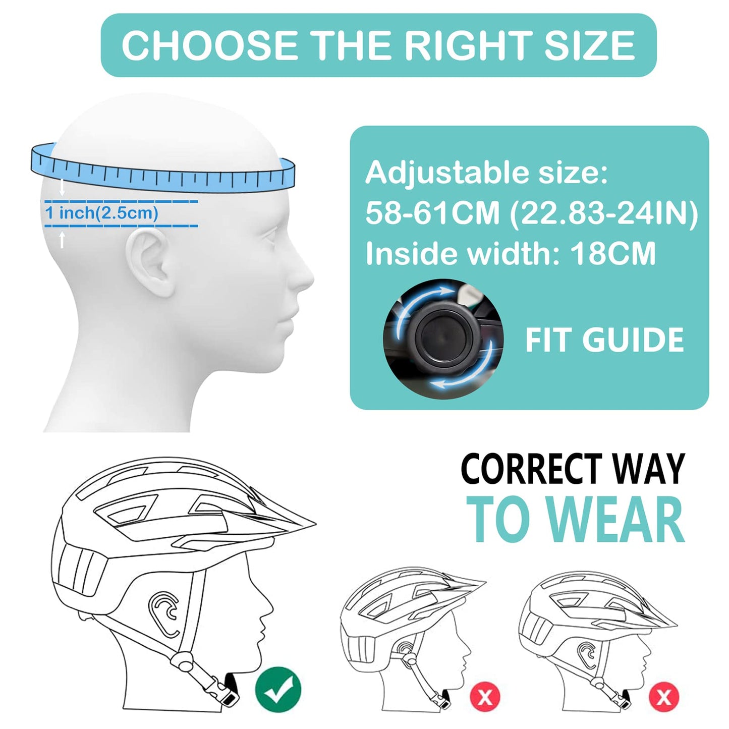 Hsility Bike Helmet Men Mountain Bike Helmet Safety and Stylish Breezy Ventilation Lightweight Reinforced Long Sun Visor