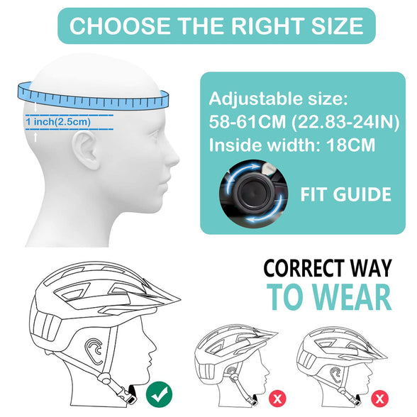 Hsility Bike Helmet Men Mountain Bike Helmet Safety and Stylish Breezy Ventilation Lightweight Reinforced Long Sun Visor