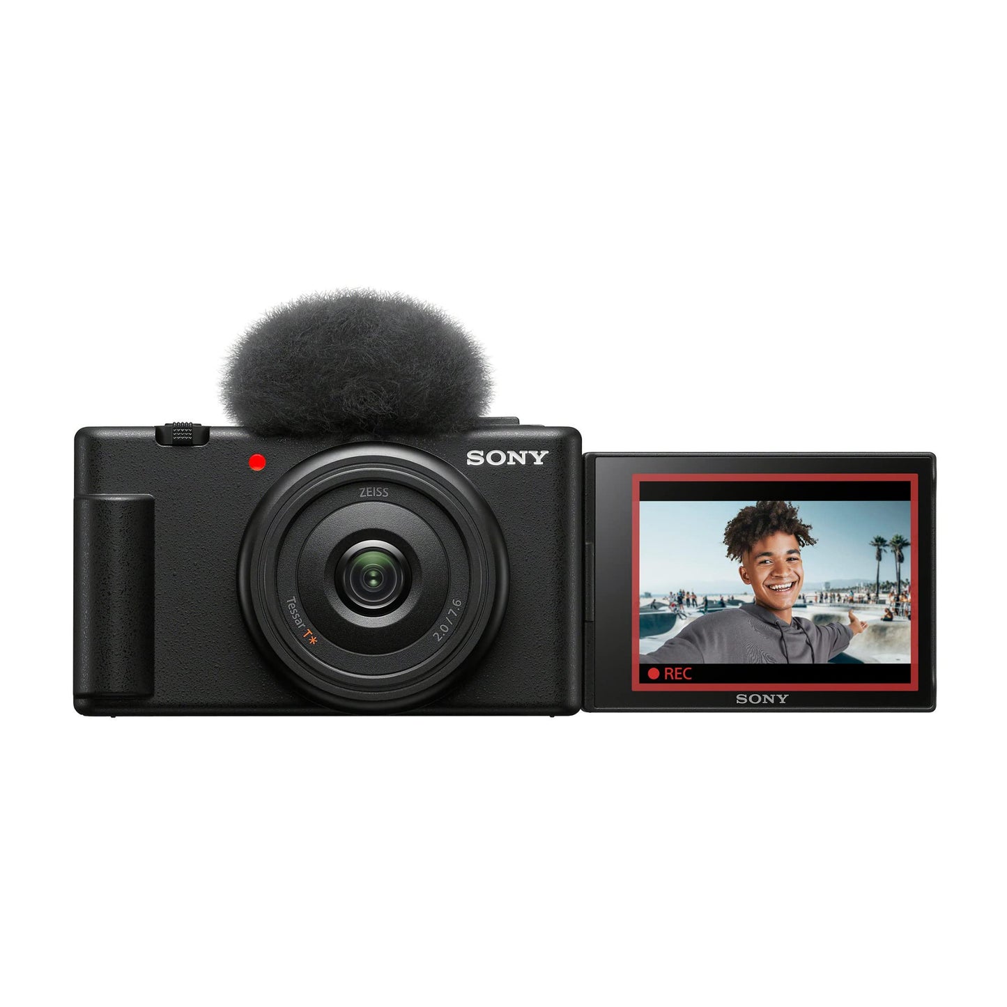 Sony ZV1F/B Vlog Camera for Content Creators and Vloggers Large 1 inch Sensor with Wide Angle 20mm Lens, Black