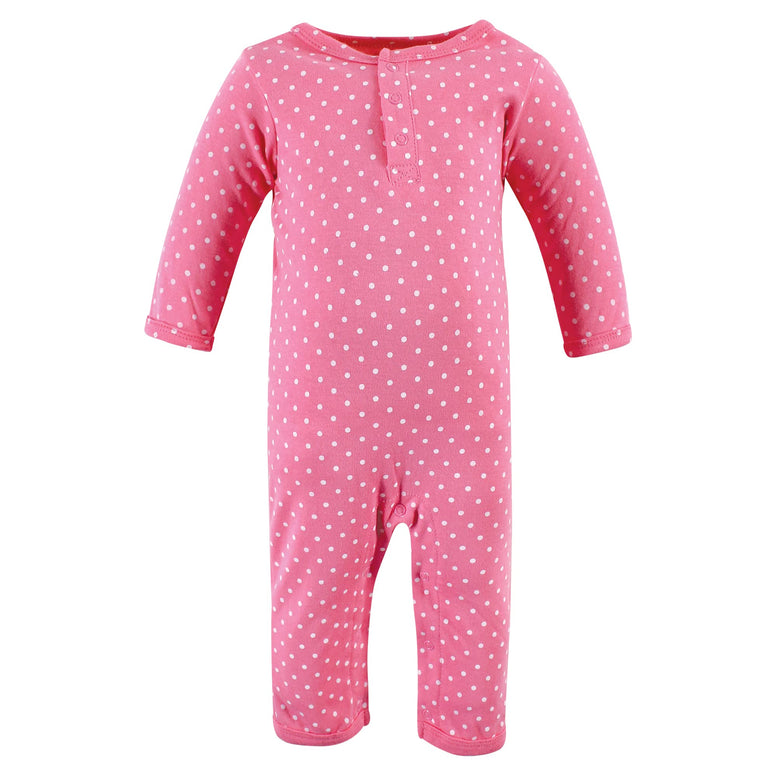 Hudson Baby baby-girls Cotton Coveralls (3-6 Months)