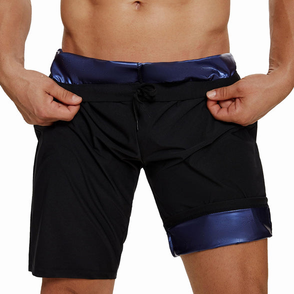 Sauna Shorts Pants for Men,Sweat Shorts Leggings for Men Weight Loss,Heat Trapping Athletic Workout Joggers for Gym Exercise