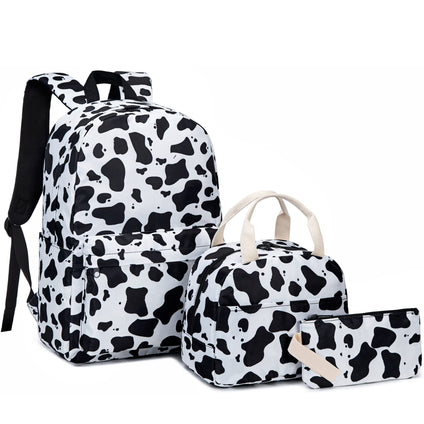 Girls School Backpack for Kids Teens, Elementary Middle School Backpacks Bookbag Set with Lunch Bag Pencil Case