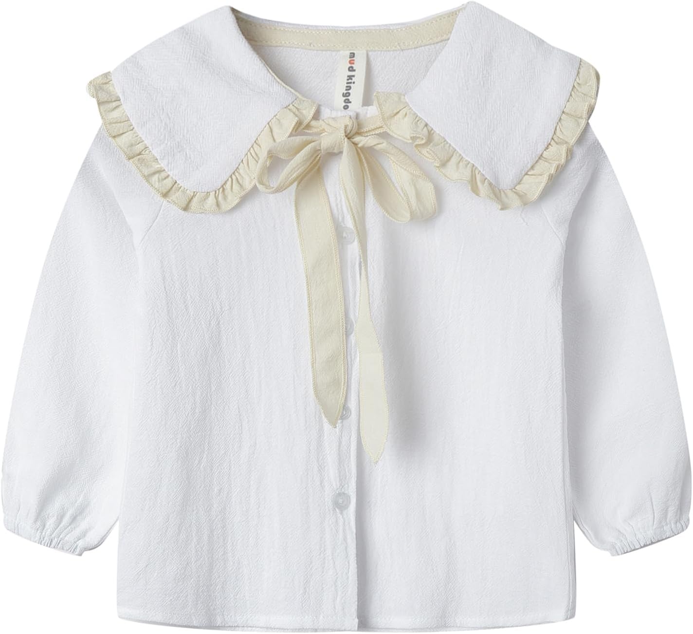 Mud Kingdom Little Girls Long Sleeve Shirt Peter Pan Collar Cute