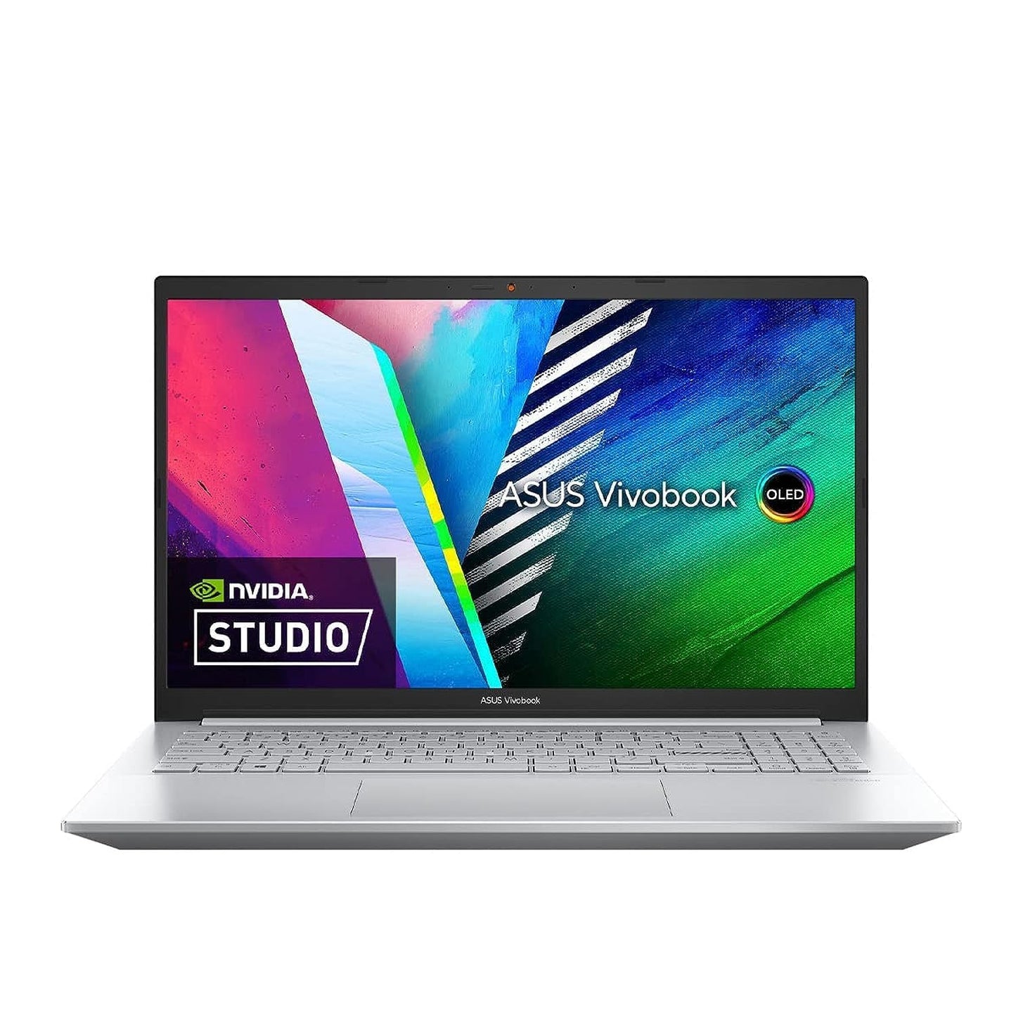 ASUS Vivobook Pro 15 M3500QC-OLED1R5W Cool Silver Creator Laptop, R5 5600H 8GB 512GB PCIE SSD, NV RTX3050, 4GB VRAM, WIN11 HOME, 15.6-inch FHD 1920X1080 OLED, Backlit-Eng-Arb-KB