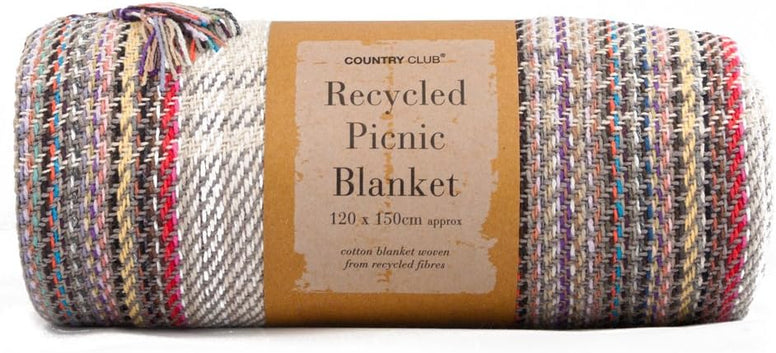 Country Club Recycled Cotton Picnic Blanket 120 x 150cm