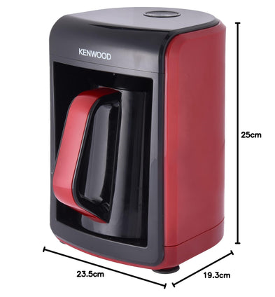 Kenwood Turkish Coffee Maker Up To 5 Cups Turkish Coffee Machine For Slowly Brewed Delicious Turkish Coffee 535W Ctp10.000Br Black/Red