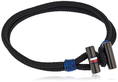 Tommy Hilfiger Men's Nylon Bracelet, Black standard