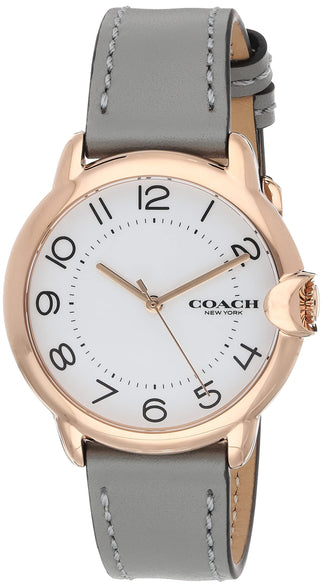 COACH ARDEN WOMEN's WHITE DIAL, GREY CALFSKIN WATCH - 14503611