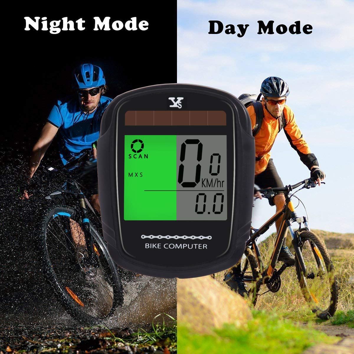 Pasas Bike Computer Bicycle Wireless Speedometer and Odometer Waterproof Backlight with Digital LCD Display for Outdoor Cycling and Fitness Multi Function Gifts for Bikers/Men/Women/Teens