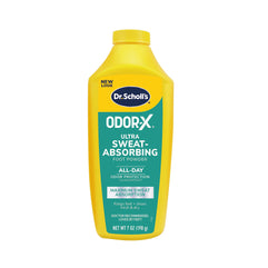 Dr. Scholl's Odor-x Sweat Absorbing Foot Powder, 7 Ounce (Pack of 1)