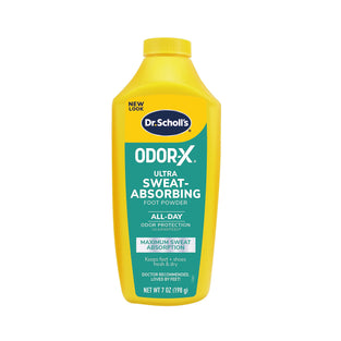 Dr. Scholl's Odor-x Sweat Absorbing Foot Powder, 7 Ounce (Pack of 1)