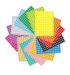 Dot Sticker Label, ELECDON Round Polka Circle Mega Bundle in Assorted 20color/ 2800pcs Color Coding Circle Dot Labels Color Coding Labels Round Self-Adhesive Colored Circle Dot Stickers, 40 Sheets
