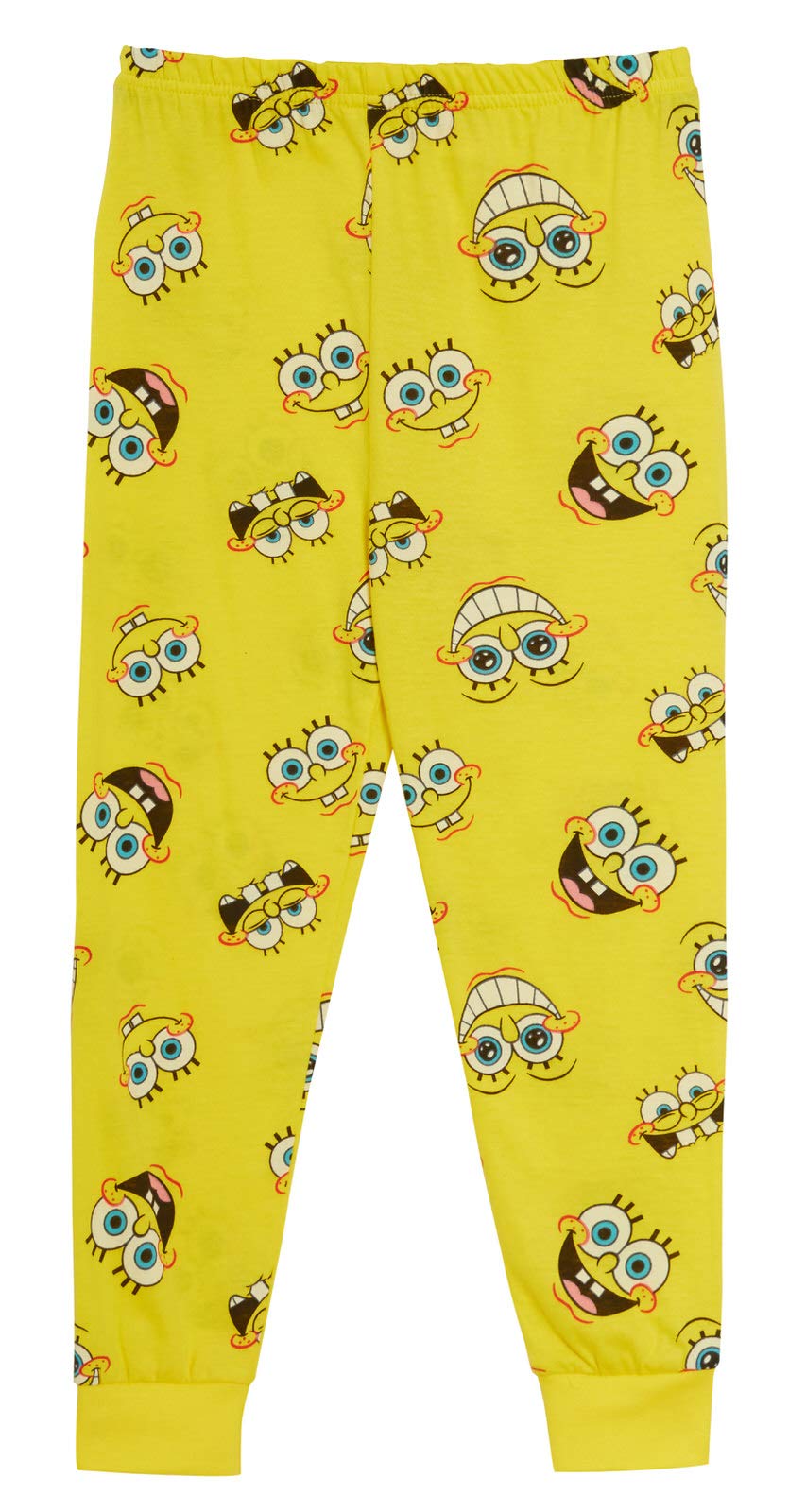 SPONGEBOB SQUAREPANTS Kids Pyjamas Snuggle Fit Boys Girls Full Length Pjs Set with Short Sleeve T-Shirt Unisex Gift 3-4 Years