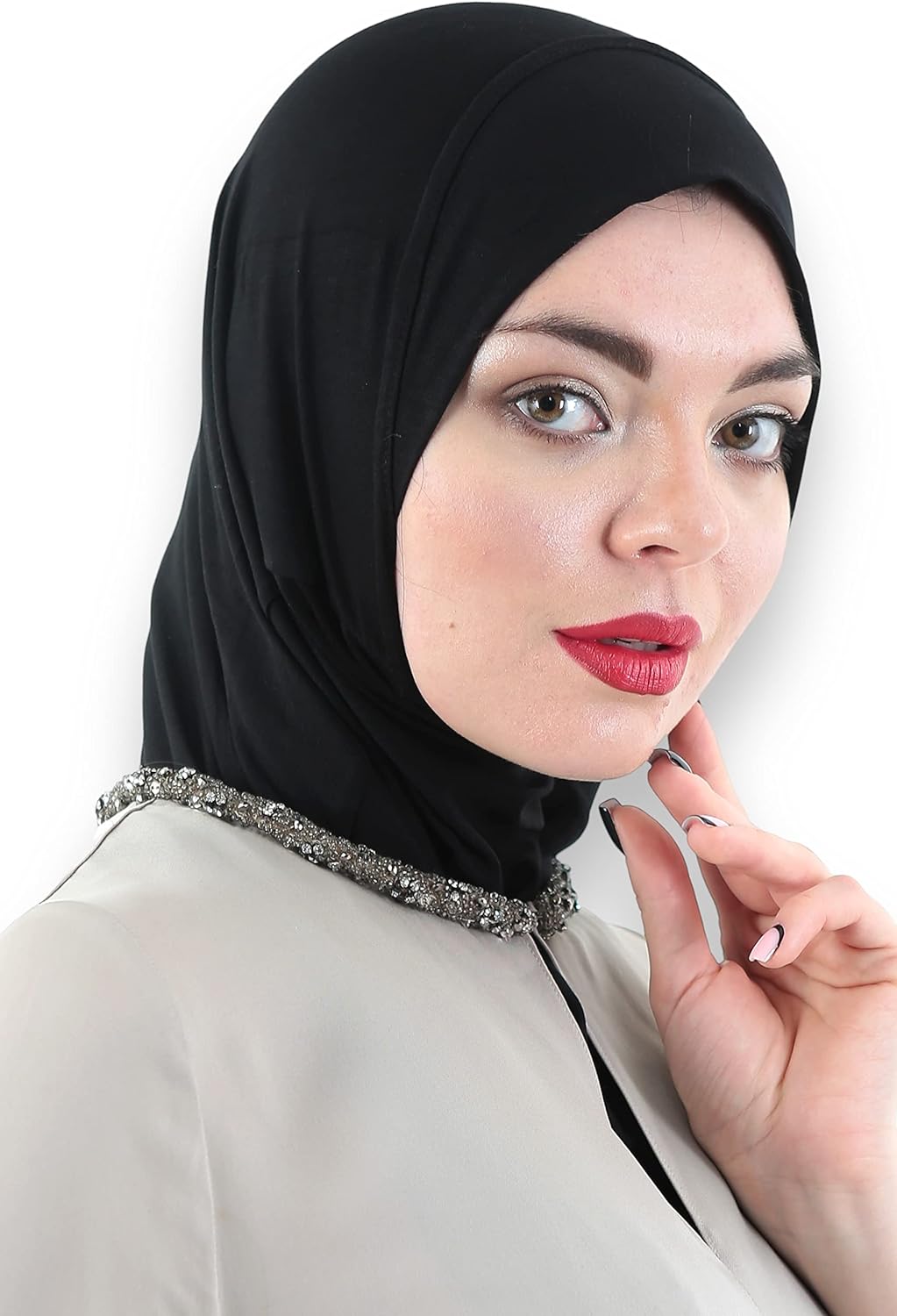 Avanos Easy Wear Soft Hijab for Women, Instant Hijab Long Scarf, Jersey Turbans Prayer Muslim Abayas Dress Clothes Jilbab