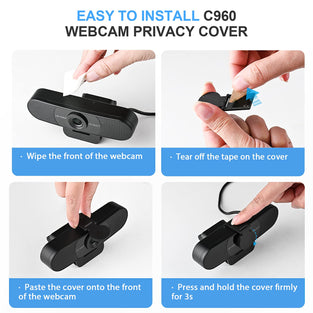 EMEET 1080P Webcam with Microphone, C960 Web Camera, 2 Mics Streaming Webcam with Privacy Cover, 90°View Computer Camera, Plug&Play USB Webcam for Calls/Conference, Zoom/Skype/YouTube, Laptop/Desktop