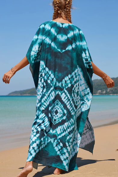 YouKD Summer Long Kaftan Bohemian Loungewear Beach Swimsuit Cover Up Maxi Dress for Women