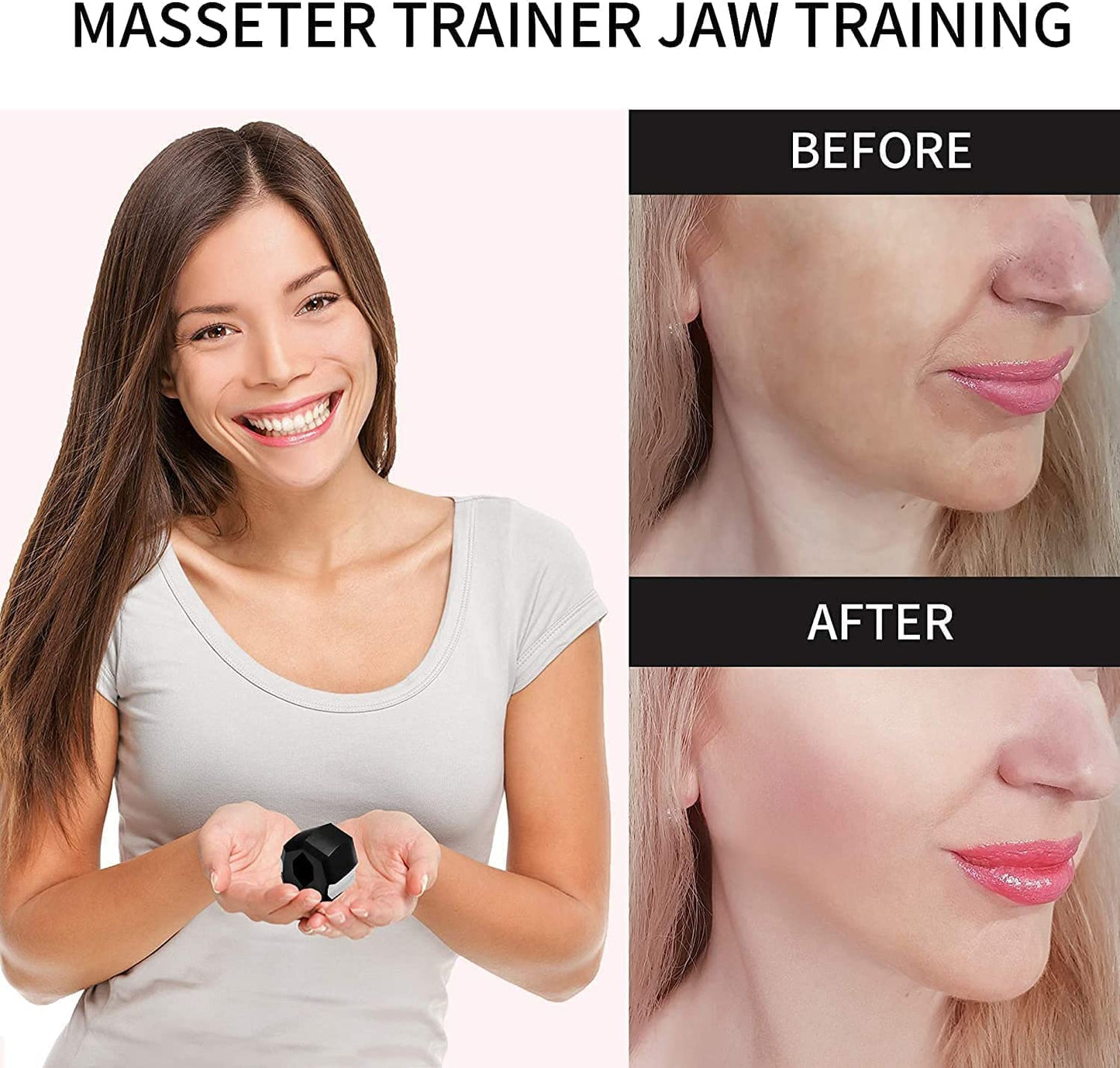 Jaw Exerciser, Face and Neck Exerciser, Jaw Exerciser and Neck Toning, Double Chin Reducer, Define Your Jawline, Slim and Tone Your Face, Repair Flabby Skin, for Men and Women Use
