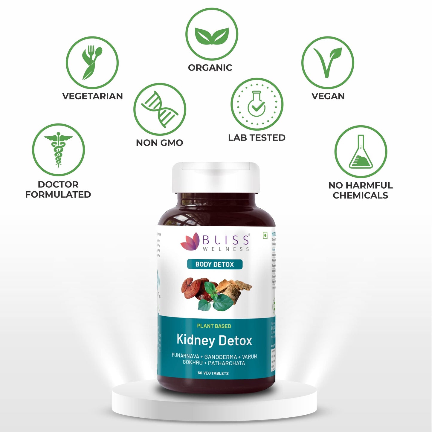 Bliss Welness Kidney Detox - 60 Tablets