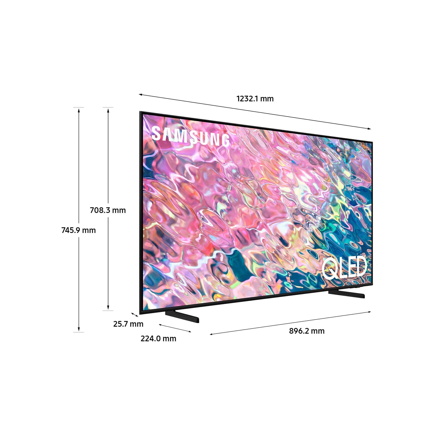 SAMSUNG 55 Inch Q60B QLED 4K Smart TV (2022) - 4K Processor With Alexa Built In & Dual LED Screen With 100% Colour Volume Display, Airslim Design, Object Tracking Sound, Super Ultrawide Gameview