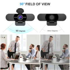 EMEET 1080P Webcam with Microphone, C960 Web Camera, 2 Mics Streaming Webcam with Privacy Cover, 90°View Computer Camera, Plug&Play USB Webcam for Calls/Conference, Zoom/Skype/YouTube, Laptop/Desktop