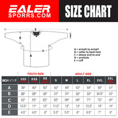 EALER H900 Series Ice Hockey League Team Color Blank Practice Jersey & Thick, Breathable and Quick-Dry High Strength Fabric