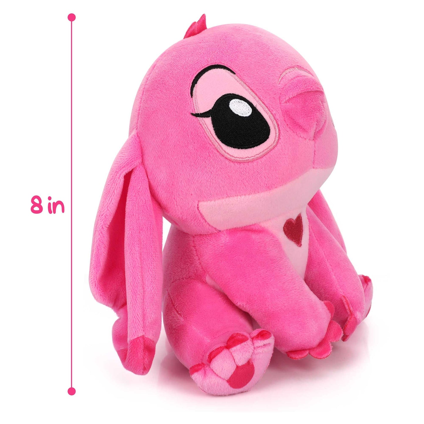 Tigiemap 8 Inch Stitch Plush, Pink Stitch Alien Monster Plush Soft Huggable Stuffed Animal Plushies Pillow Room Decorat Gift for Kids Toys Boys and Girls