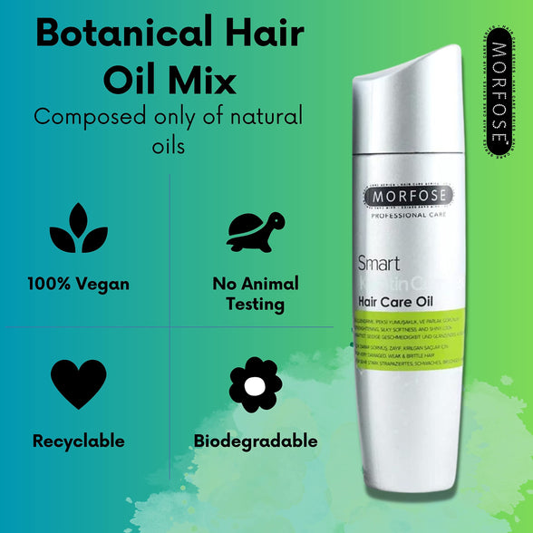 MORFOSE Smart Keratin Complex Hair Treatment Oil 100 ml, White, 100 Milliliters