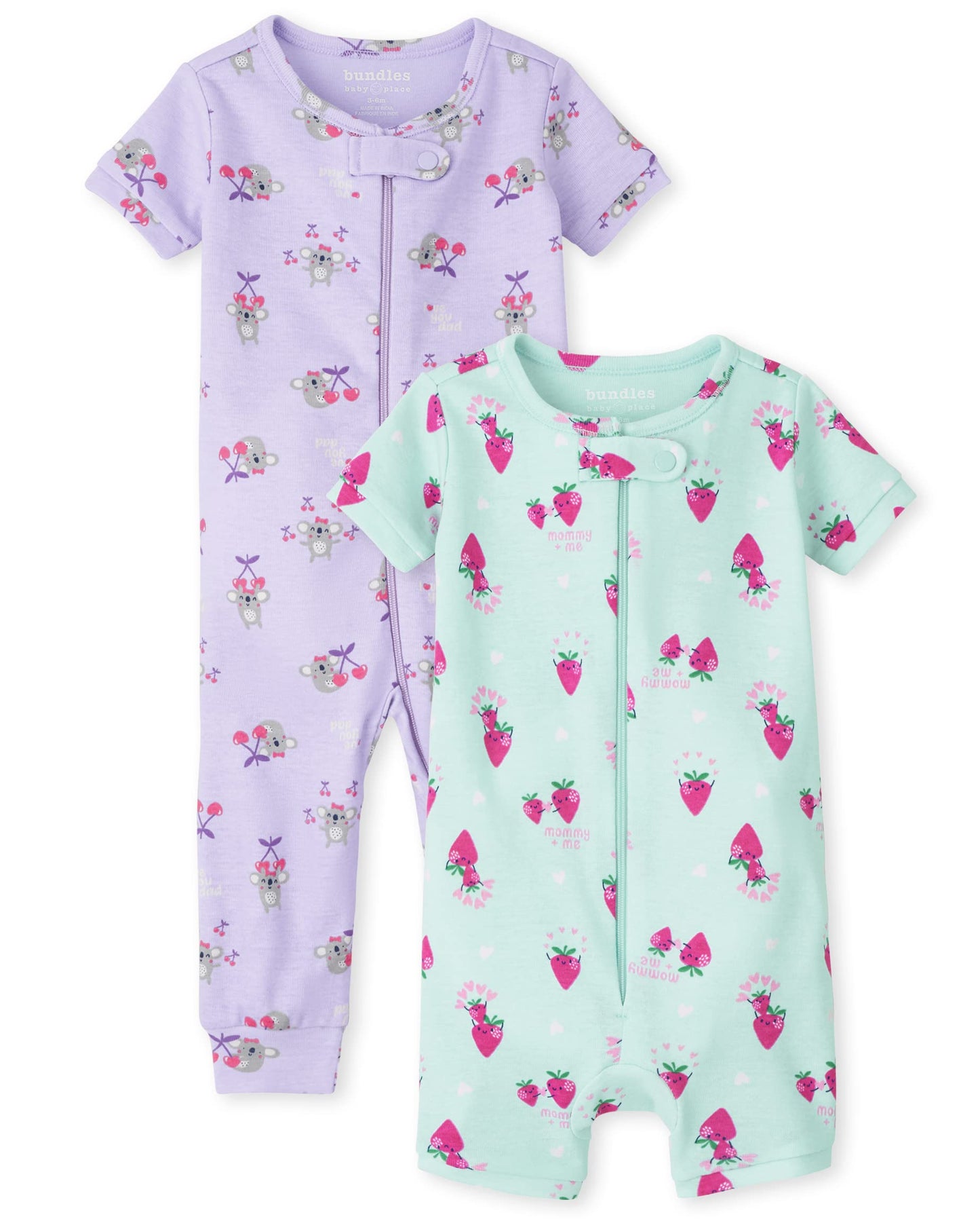 The Children's Place Girls G KOALA STR 2PK Baby and Toddler Sleepers (pack of 2)0-3M