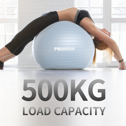 PROIRON Yoga Ball Anti-Burst Exercise Ball Chair with Quick Pump Slip Resistant Gym Ball Supports 500KG Balance Ball for Pilates Yoga Birthing Pregnancy Stability Gym Workout Training (55-75cm)