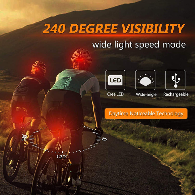 BIKUL USB Rechargeable Bike Light Front, Super Bright 3 Led 1200 Lumens, Waterproof Bicycle Headlight and Taillight, Cycling Safety Flashlightâ€¦
