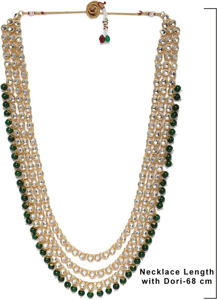 Zaveri Pearls Wedding Jewellery Set For Women (Golden) (Zpfk9793)