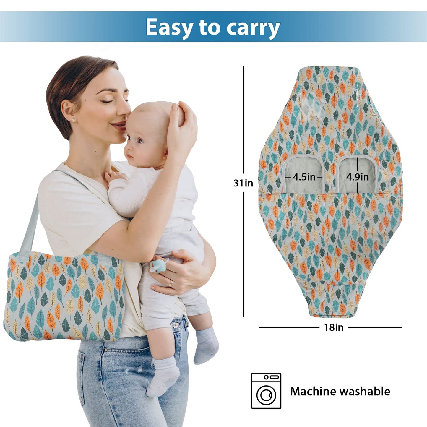 Baby Shopping Cart Cover for Babies - 2 in 1 High Chair Cover Grocery Cart Cover for Baby, Foldable Machine Washable Baby Cart Cover for Boys Girls Infant Toddler