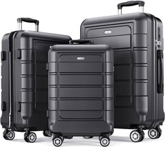 SHOWKOO Luggage Sets Expandable PC+ABS Durable Suitcase Double Wheels TSA Lock 3pcs