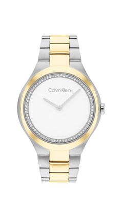 Calvin Klein, Admire Women's Light Gold Dial, Two Tone Stainless Steel Watch - 25200366