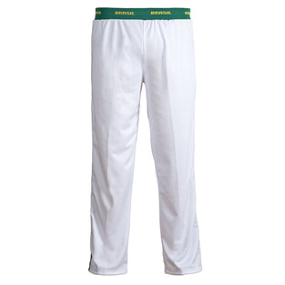 Unisex Brazil Flag White Green Capoeira Martial Arts Elastic Sport Trousers Pants 6 Sizes