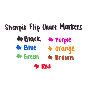 Sharpie 22480PP Flip Chart Markers, Bullet Tip, Assorted Colors, 8-Count