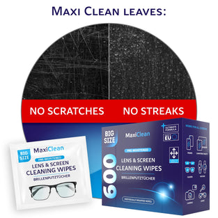 600 Eye Glass Clean Wipes Individually Wrapped Glasses Wet Wipe Lens Cleaner Bulk Tissues Pack Laptops Screen Cleaner Travel Sunglasses Camera Cleaning Pre-Moistened Reading Eyeglasses Wipes 5.9 x 5.5